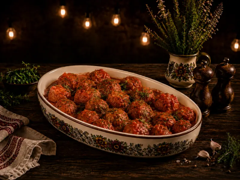 Pork Meatballs in Tomato Sauce (40 Pcs)